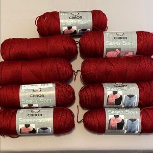 Caron Simply Soft Acrylic Yarn - Rich Red